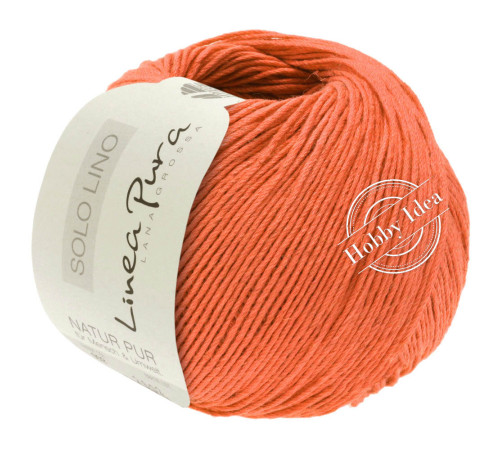 Lana Grossa Solo Lino 043 Лососево-оранжевый*