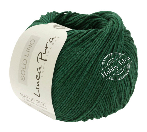 Lana Grossa Solo Lino 052 Бутылочный зелёный*