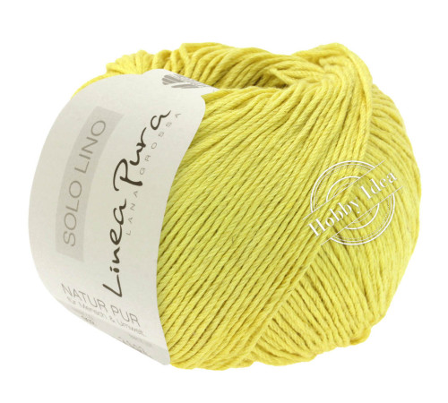 Lana Grossa Solo Lino 053 Цитрусовый жёлтый*