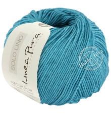 Lana Grossa Solo Lino 075 Бирюзовый синий