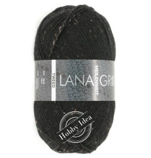 Lana Grossa Meilenweit 100 Tweed 126 Чёрный