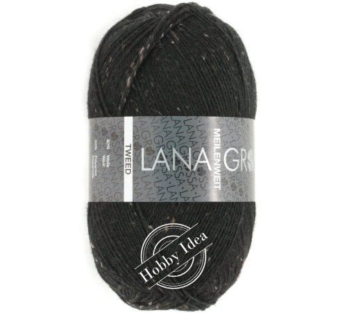 Lana Grossa Meilenweit 100 Tweed 126 Чёрный