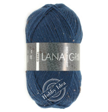 Lana Grossa Meilenweit 100 Tweed 128 Тёмно-синий