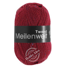 Lana Grossa Meilenweit 100 Tweed 161 Красное вино
