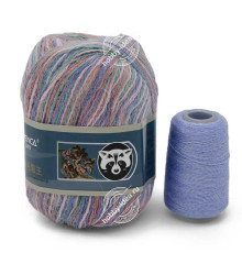 Menca Пух норки 877 Розово-голубой