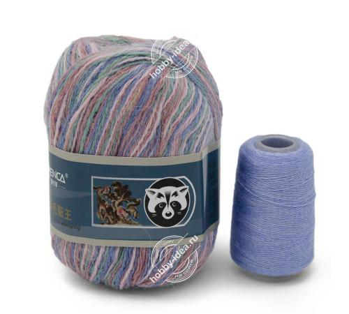 Menca Пух норки 877 Розово-голубой