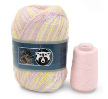 Menca Пух норки 879 Жёлто-розовый