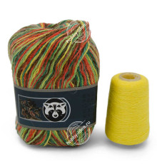 Menca Пух норки 886 Зелёно-коричневый