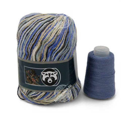 Menca Пух норки 887 Сине-серый