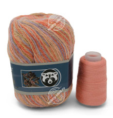 Menca Пух норки 888 Персиково-синий