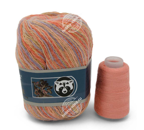 Menca Пух норки 888 Персиково-синий