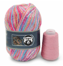 Menca Пух норки 914 Розово-голубой