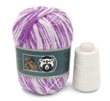 Menca Пух норки 918 Бело-фиолетовый