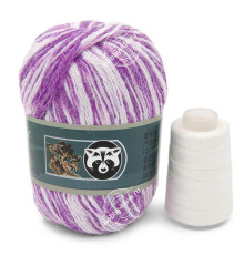 Menca Пух норки 918 Бело-фиолетовый