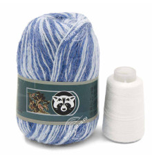 Menca Пух норки 919 Бело-голубой