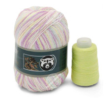 Menca Пух норки 922 Салатово-розовый