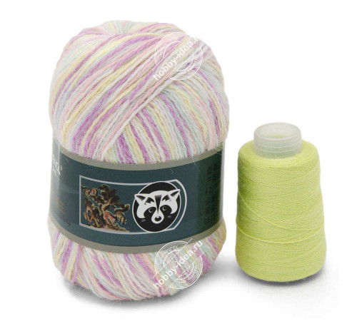 Menca Пух норки 922 Салатово-розовый