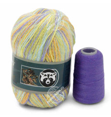 Menca Пух норки 923 Оранжево-фиолетовый