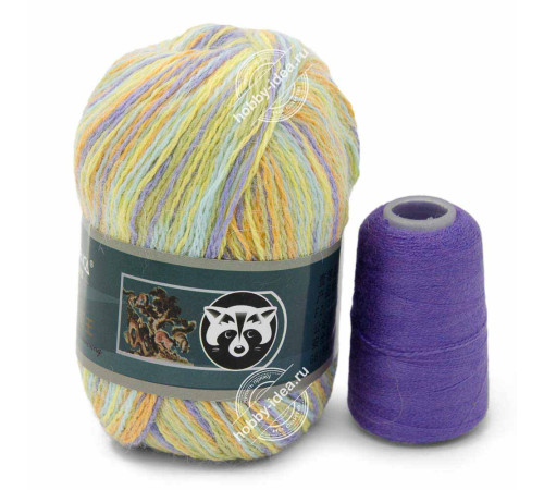 Menca Пух норки 923 Оранжево-фиолетовый