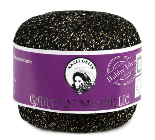 Nazli Gelin Garden Metallic 70216 Чёрный с золотом