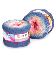 YarnArt Flowers 262 Розовый Персиковый Голубой