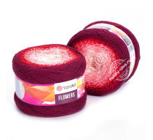 YarnArt Flowers 269 Розовый Красный Бордовый
