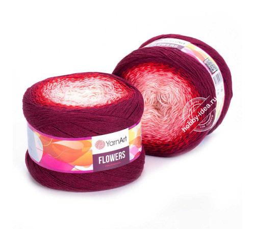 YarnArt Flowers 269 Розовый Красный Бордовый