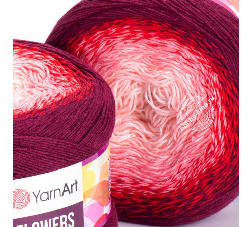 YarnArt Flowers 269 Розовый Красный Бордовый