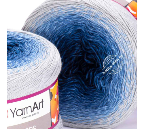 YarnArt Flowers 271 Синий Голубой Серый