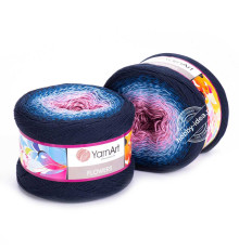 YarnArt Flowers 273 Розовый Голубой Синий