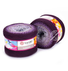 YarnArt Flowers 278 Серый Фиолетовый Бордовый
