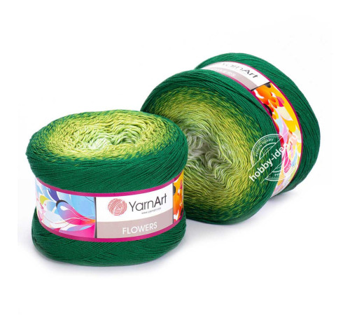 YarnArt Flowers 283 Салатный Жёлтый Зелёный