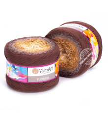 YarnArt Flowers 284 Бежевый Серый Коричневый