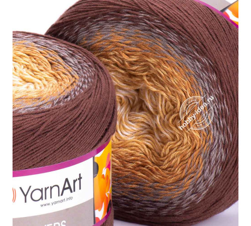 YarnArt Flowers 284 Бежевый Серый Коричневый