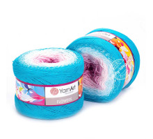 YarnArt Flowers 294 Розовый Белый Голубой