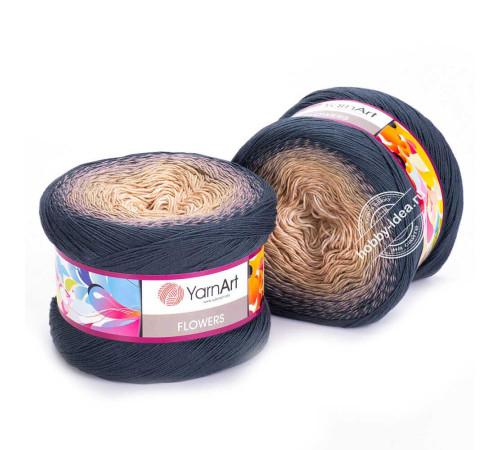 YarnArt Flowers 297 Бежевый Серый