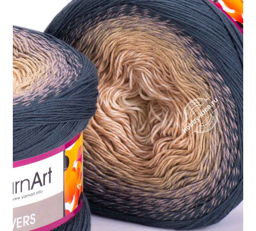 YarnArt Flowers 297 Бежевый Серый