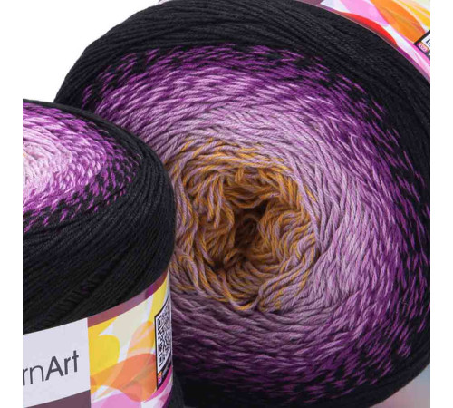 YarnArt Flowers 303 Коричневый Фиолетовый Черный