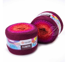 YarnArt Flowers 310 Красный Розовый Бордовый