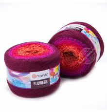 YarnArt Flowers 310 Красный Розовый Бордовый