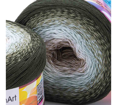 YarnArt Flowers 311 Коричневый Голубой Зелёный