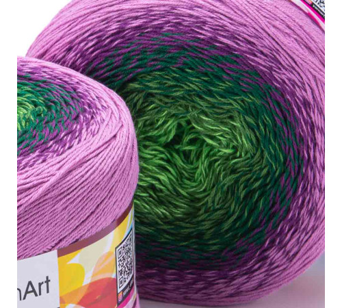 YarnArt Flowers 313 Зелёный Сиреневый