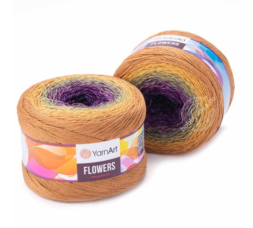 YarnArt Flowers 315 Фиолетовый Коричневый