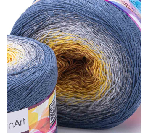 YarnArt Flowers 316 Жёлтый Серый