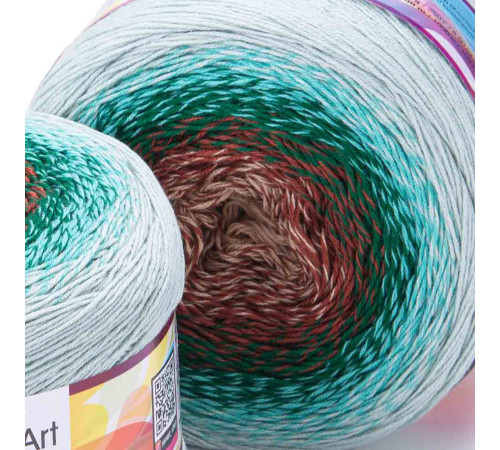 YarnArt Flowers 318 Коричневый Зелёный